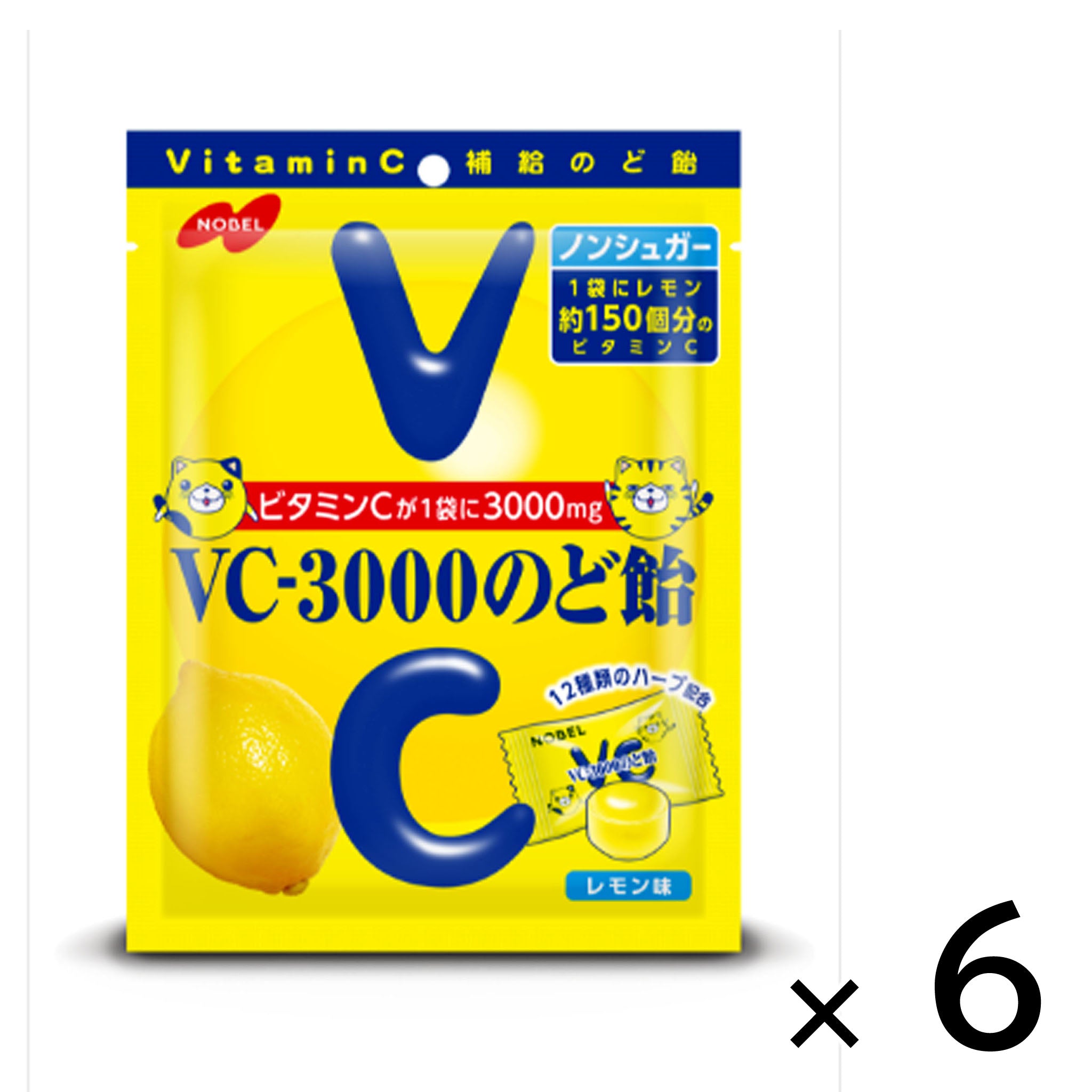 Nobel VC3000 Herbal Candy Lemon Bag【6 Set】